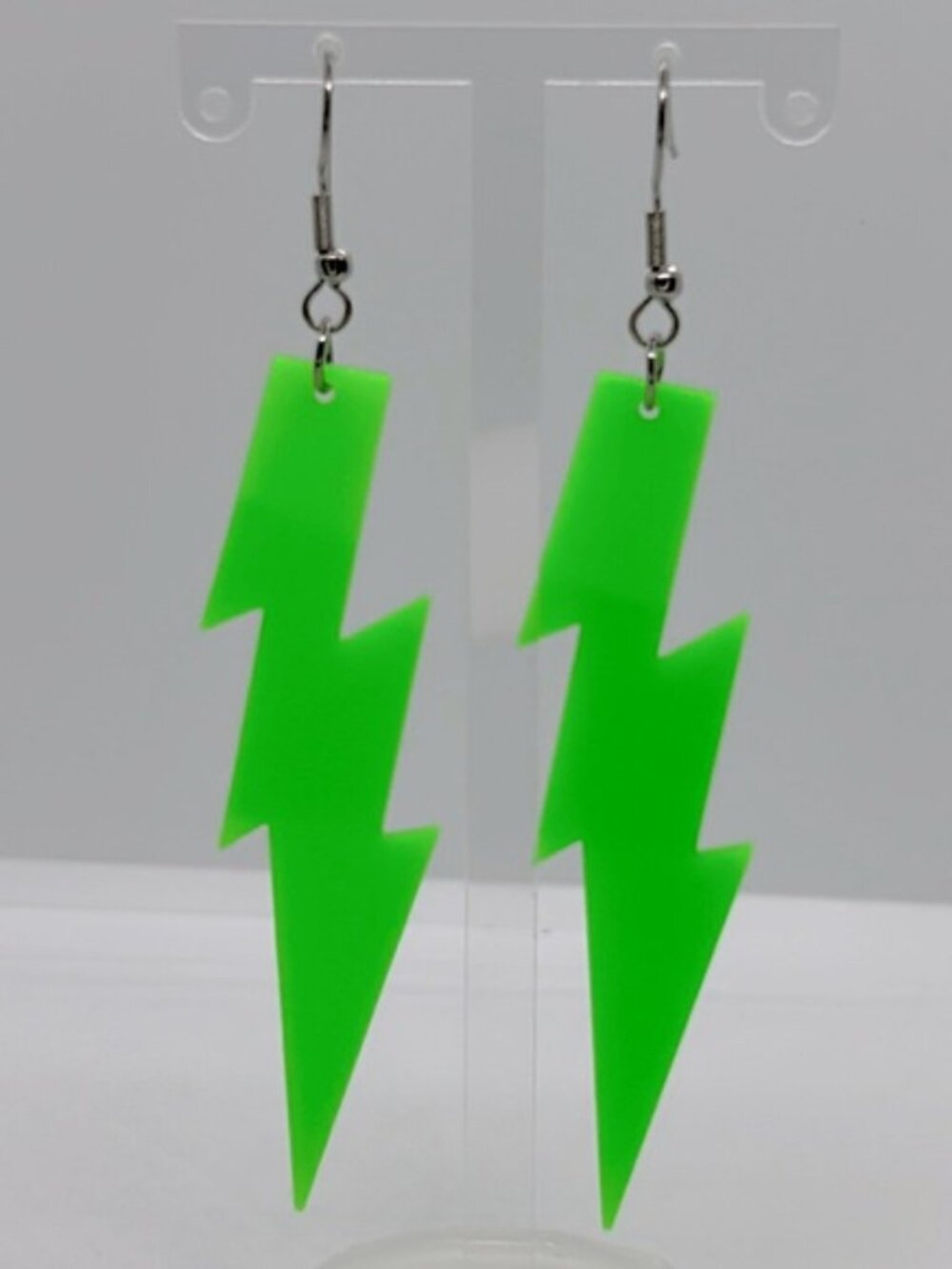 *LAST SET* Lightning Green Acrylic Dangle Earrings Cute  Jewelry Fashion Jewelry